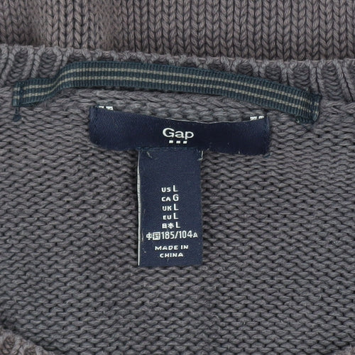 Gap Men’s Grey Cotton Crew Neck Pullover Jumper Size L