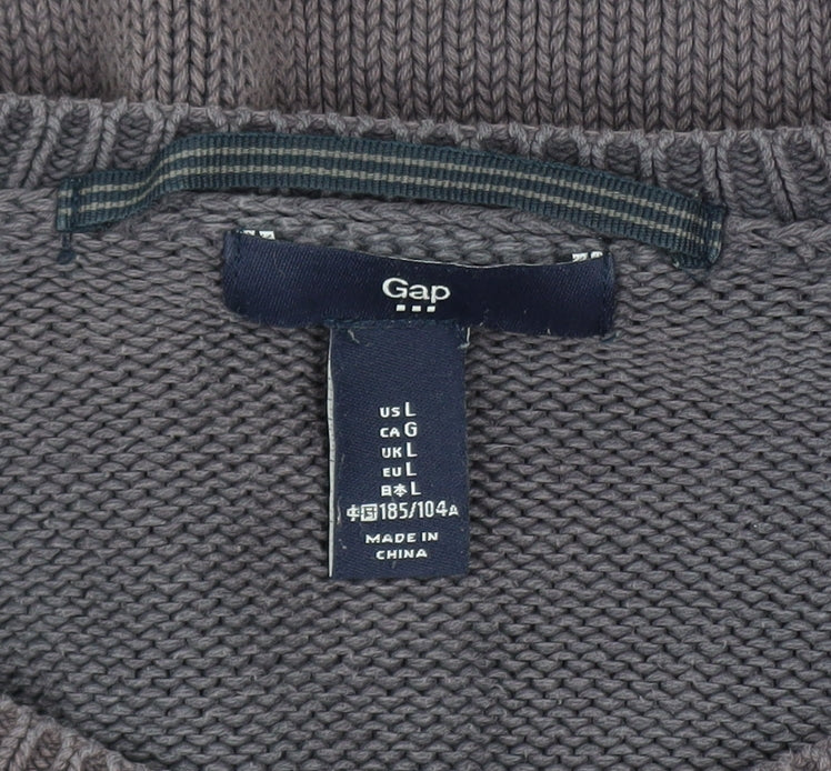 Gap Men’s Grey Cotton Crew Neck Pullover Jumper Size L