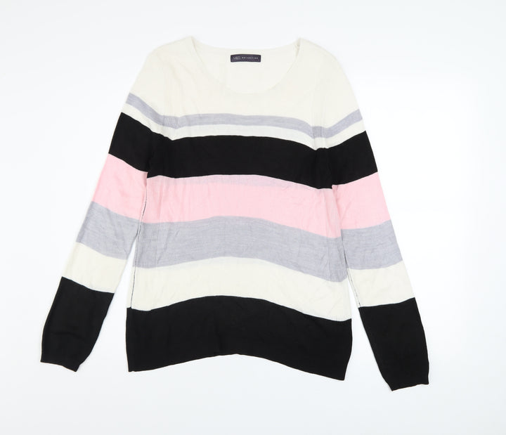 Marks and Spencer Women’s Multicoloured Striped Jumper Size 10