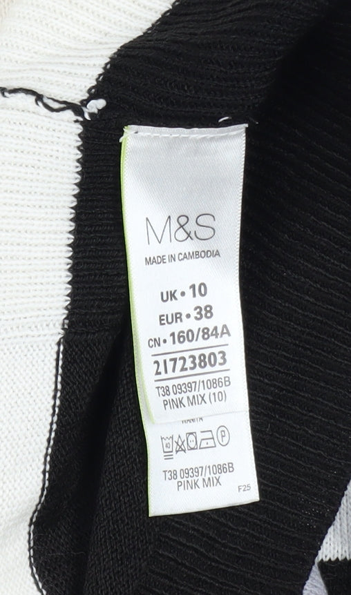 Marks and Spencer Women’s Multicoloured Striped Jumper Size 10