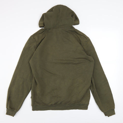Puma Boys Green Pullover Hoodie 16 Years Regular Fit Logo Sweatshirt