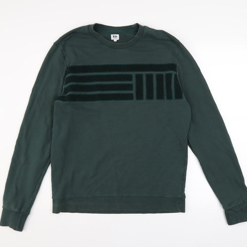 Kin by John Lewis Men's Green Cotton Crew Neck Sweatshirt M