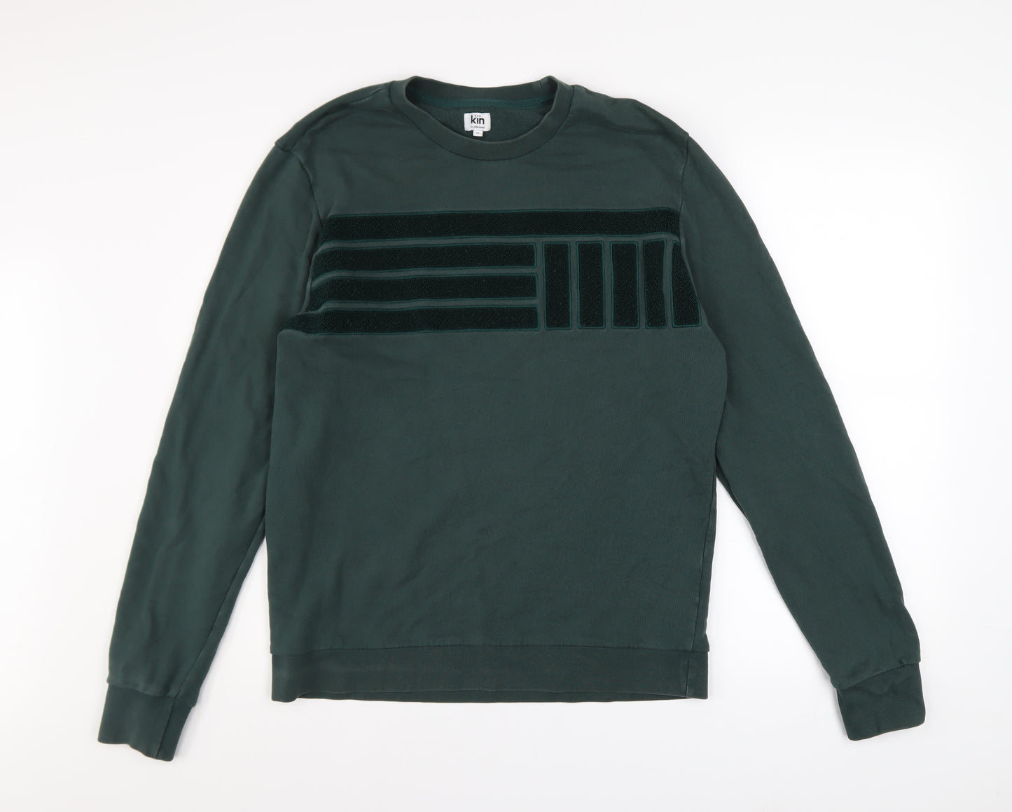 Kin by John Lewis Men's Green Cotton Crew Neck Sweatshirt M