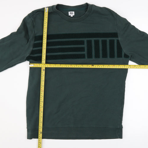 Kin by John Lewis Men's Green Cotton Crew Neck Sweatshirt M