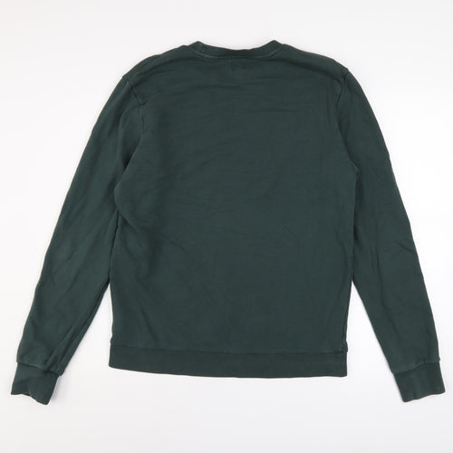 Kin by John Lewis Men's Green Cotton Crew Neck Sweatshirt M