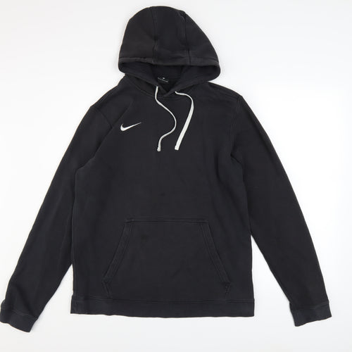 Nike Men’s Black Pullover Hoodie L Regular Fit Fleece Sweatshirt