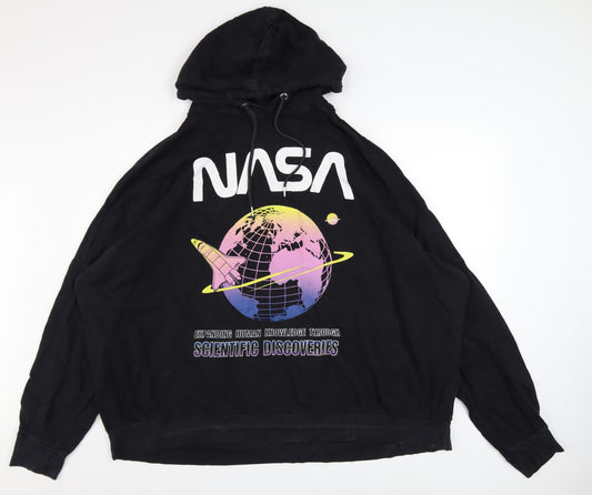 H&M Men’s Black NASA Graphic Pullover Hoodie 2XL