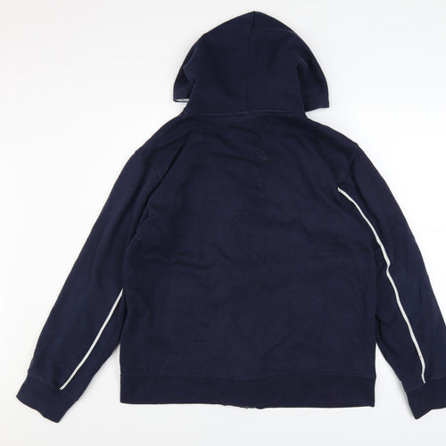 Reebok Men's Blue Full Zip Hoodie Size S Sports Fleece Sweatshirt