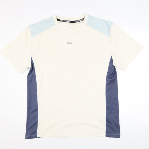 ASOS 4505 Men's Beige Colourblock Athletic T-Shirt Size L