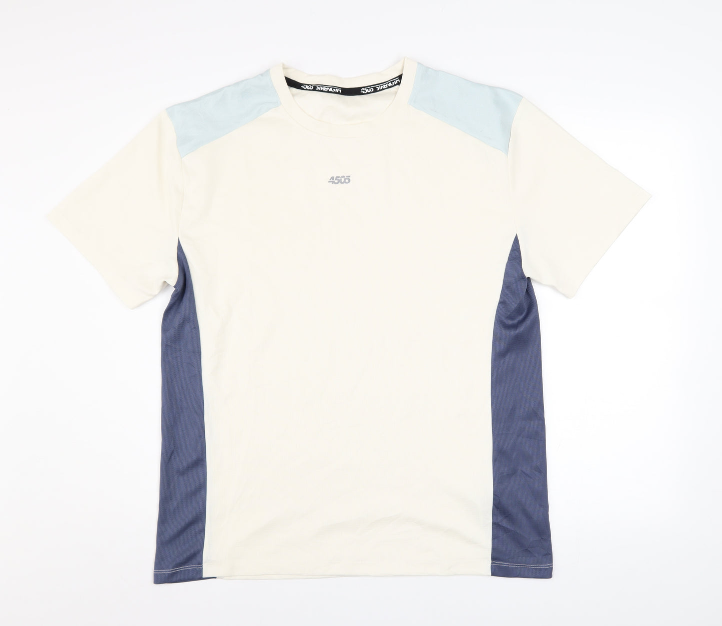 ASOS 4505 Men's Beige Colourblock Athletic T-Shirt Size L