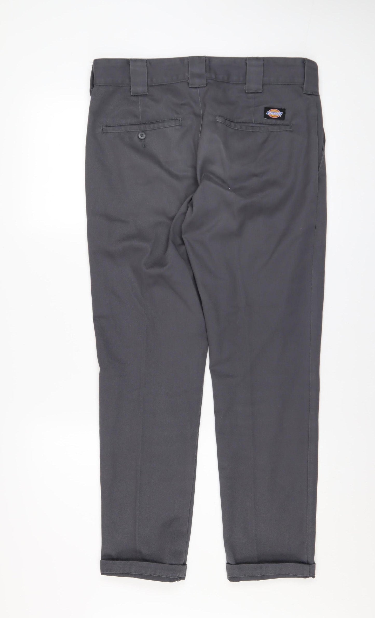 Dickies Men's Grey Slim Fit Work Chino Trousers W30 L30