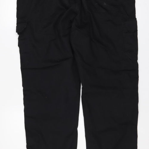 Hab Wears Men's Black Work Cargo Trousers Size 38 Regular Fit