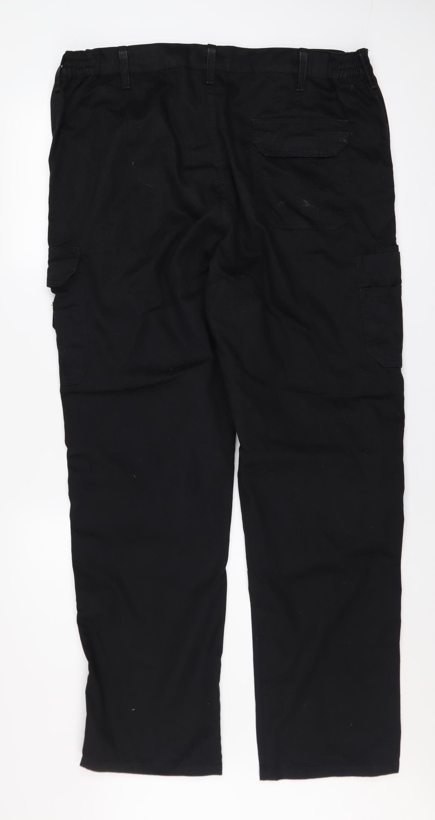 Hab Wears Men's Black Work Cargo Trousers Size 38 Regular Fit
