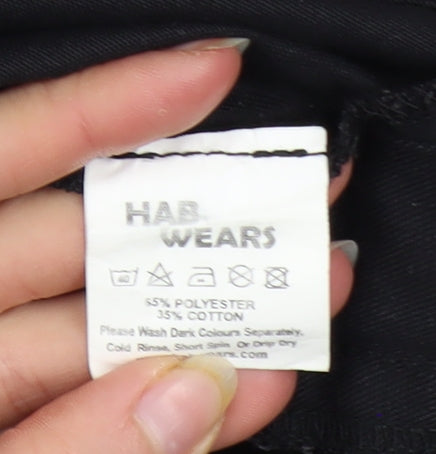 Hab Wears Men's Black Work Cargo Trousers Size 38 Regular Fit