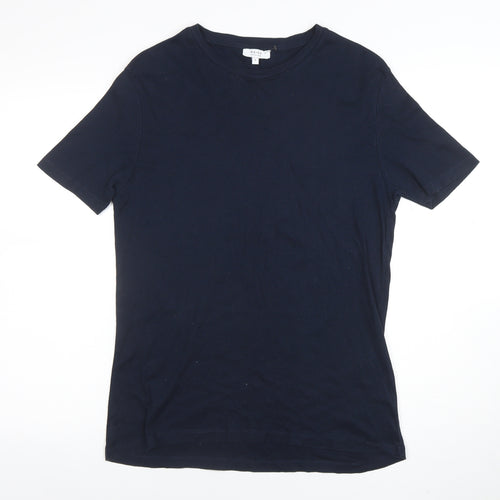 Reiss Men’s Blue Egyptian Cotton Crew Neck Short Sleeve T-Shirt S