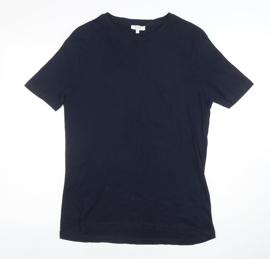 Reiss Men’s Blue Egyptian Cotton Crew Neck Short Sleeve T-Shirt S