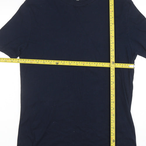 Reiss Men’s Blue Egyptian Cotton Crew Neck Short Sleeve T-Shirt S