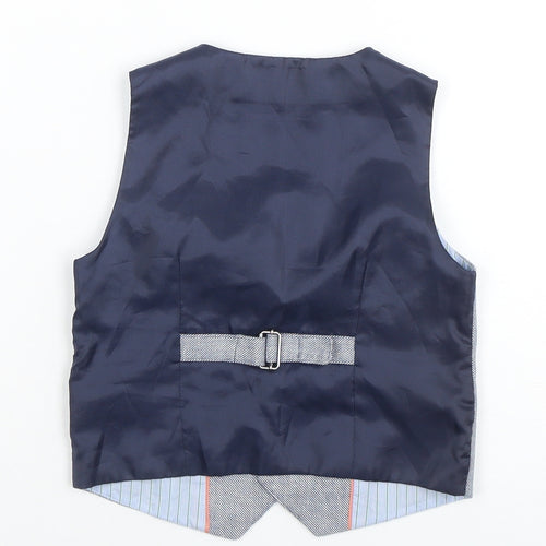 Next Boys Blue Waistcoat Suit Top 1½-2 Years Formal Wedding Lined