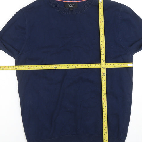 Next Men's Blue Cotton Crew Neck Jumper Size S