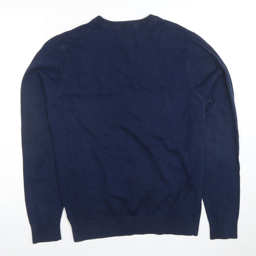 Next Men's Blue Cotton Crew Neck Jumper Size S