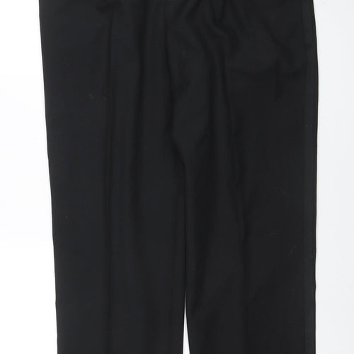 Armando Men's Black 38in Regular Fit Wool Blend Dress Pants
