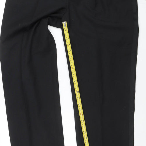 Armando Men's Black 38in Regular Fit Wool Blend Dress Pants
