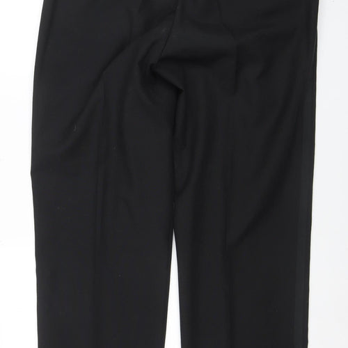Armando Men's Black 38in Regular Fit Wool Blend Dress Pants