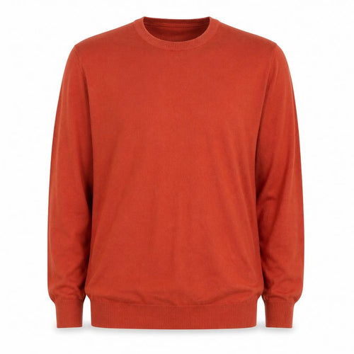 Marks and Spencer Men's Brown L Cotton Crew Neck Jumper