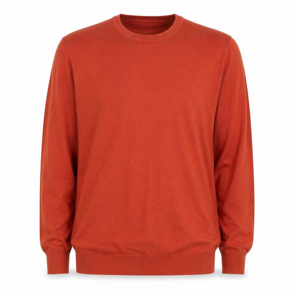 Marks and Spencer Men's Brown L Cotton Crew Neck Jumper