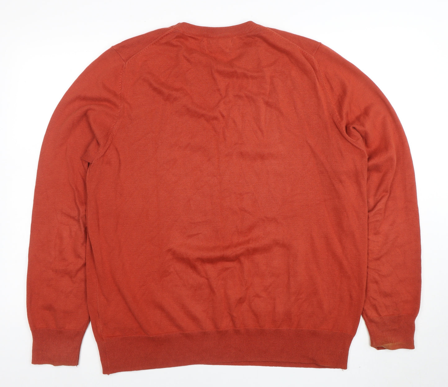 Marks and Spencer Men's Brown L Cotton Crew Neck Jumper