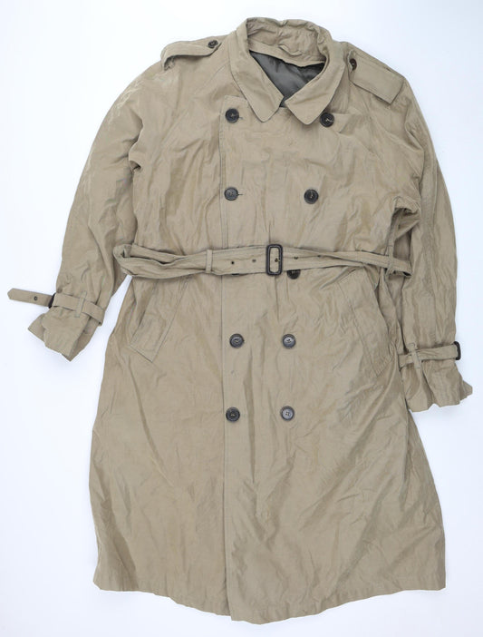 Marks and Spencer Men's Beige XL Trench Coat Belted Waterproof