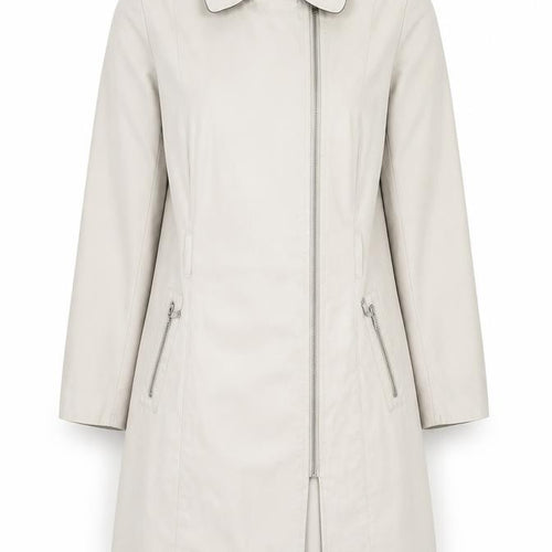 Debenhams Women Beige Mid-Length Zip Coat Size 16 Collection Line