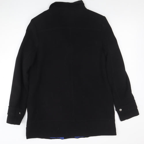 F&F Women’s Black Biker Zip Jacket Size 14 Polyester Blend