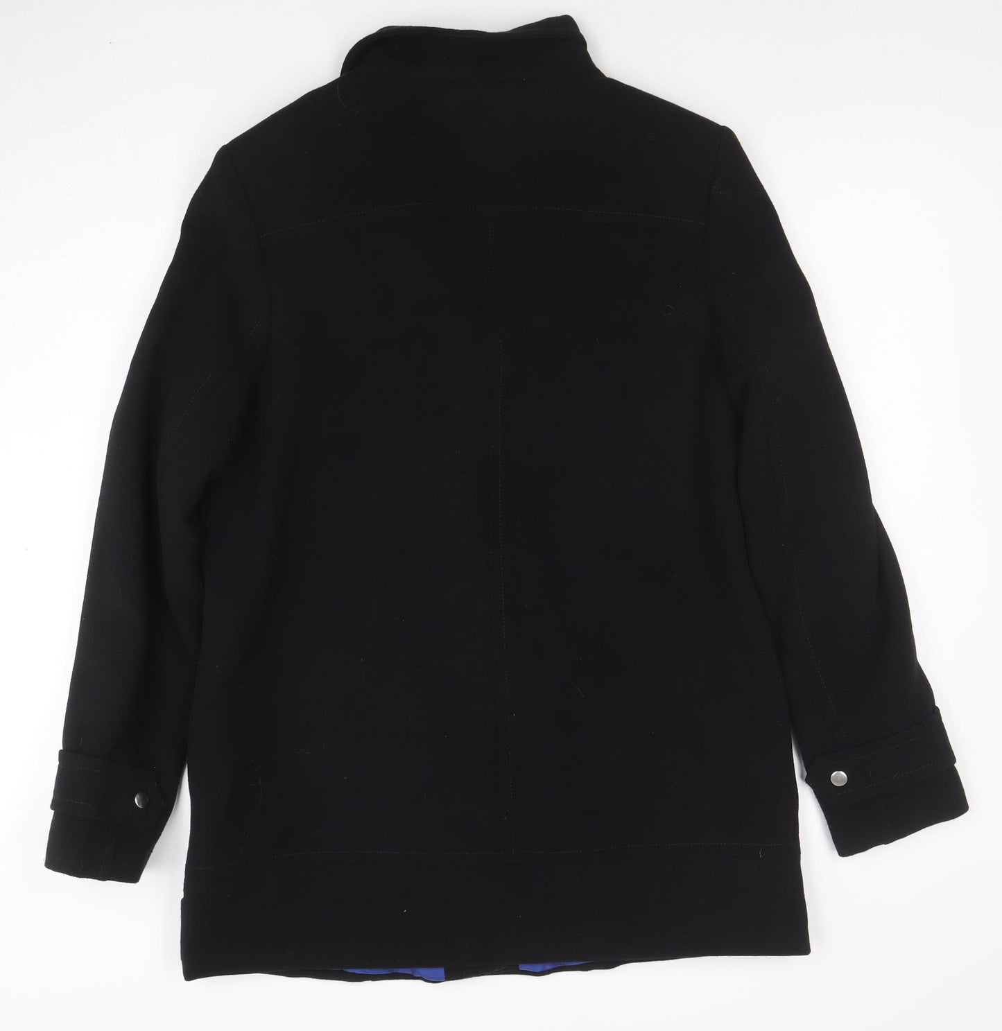 F&F Women’s Black Biker Zip Jacket Size 14 Polyester Blend