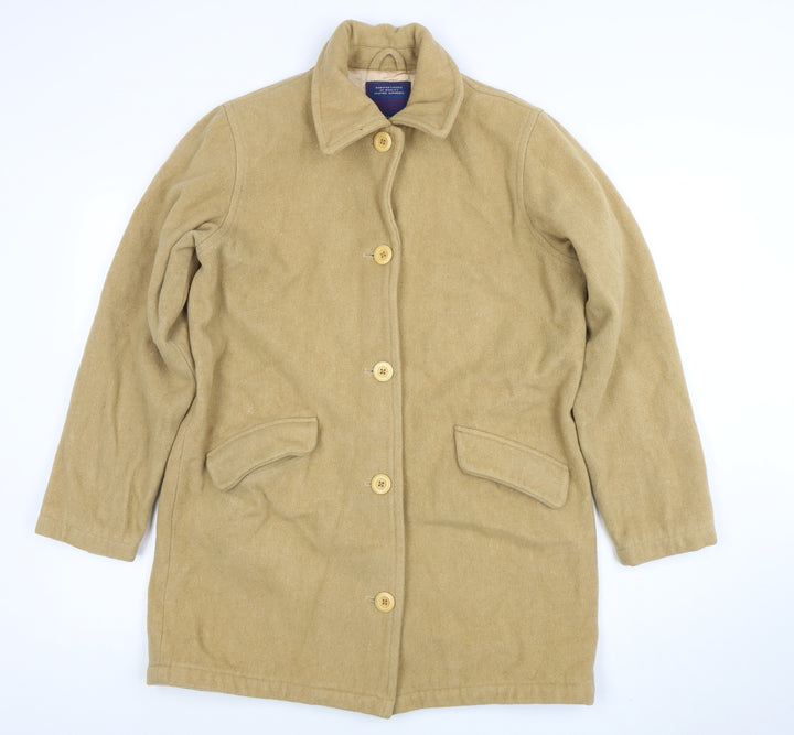 American Eagle Outfitters Women's Beige Wool Mid-Length Coat Size M