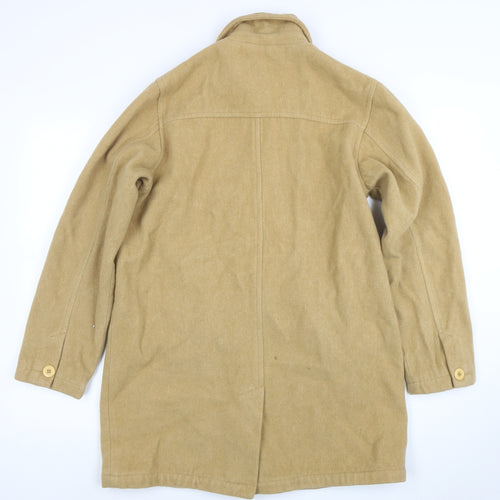 American Eagle Outfitters Women's Beige Wool Mid-Length Coat Size M