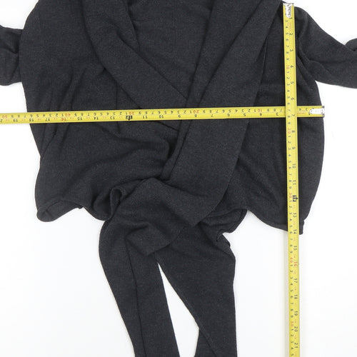 Hybe Women’s Black Wool Blend Wrap Jumper XS Long Sleeve