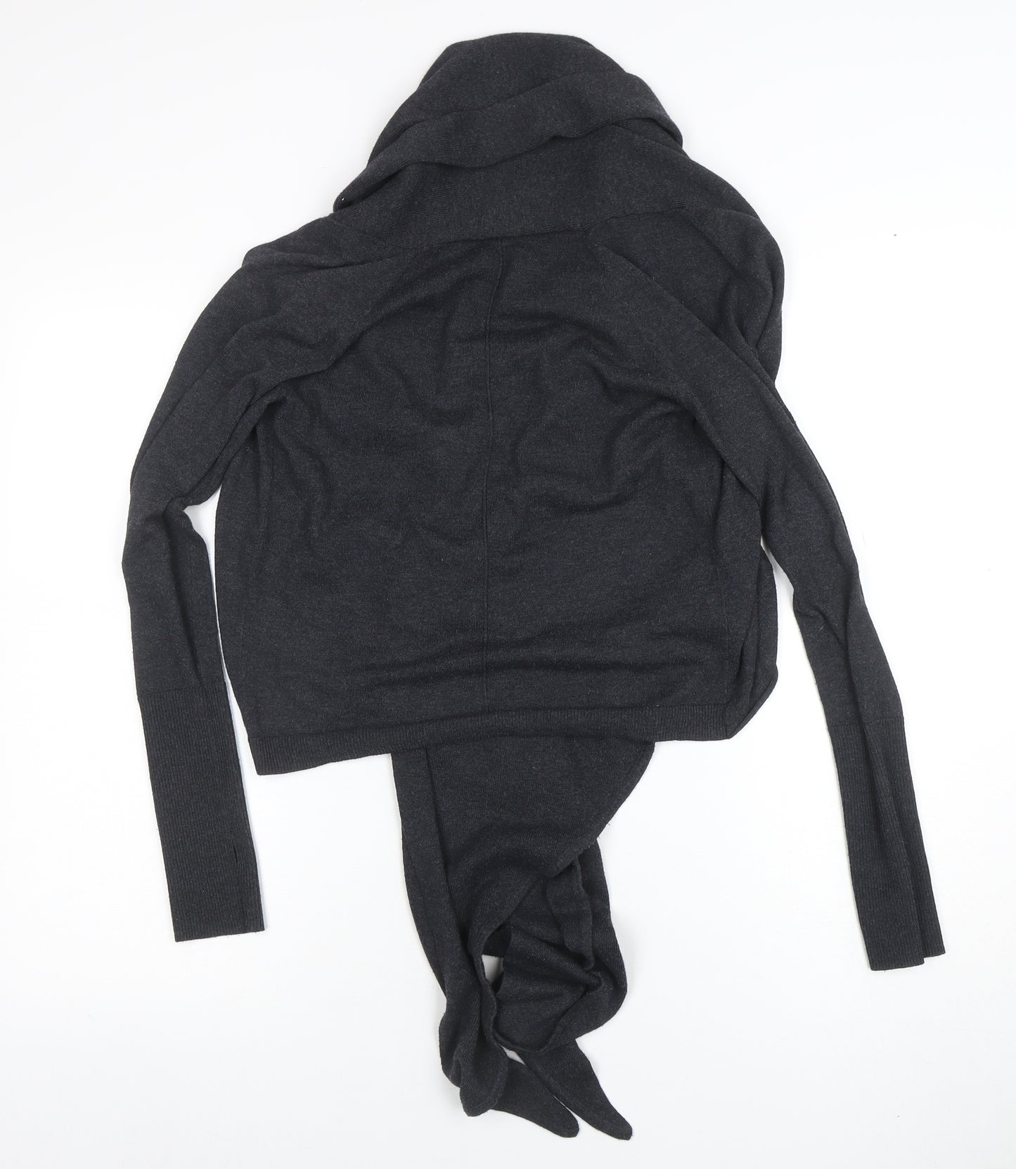 Hybe Women’s Black Wool Blend Wrap Jumper XS Long Sleeve