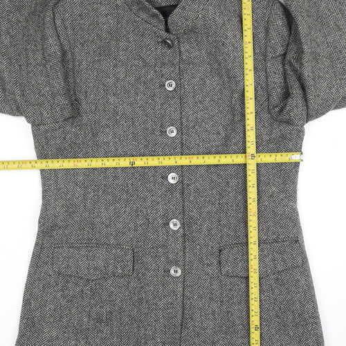 Cashmere by James Meade Women's Grey Wool Tweed Blazer Size 12