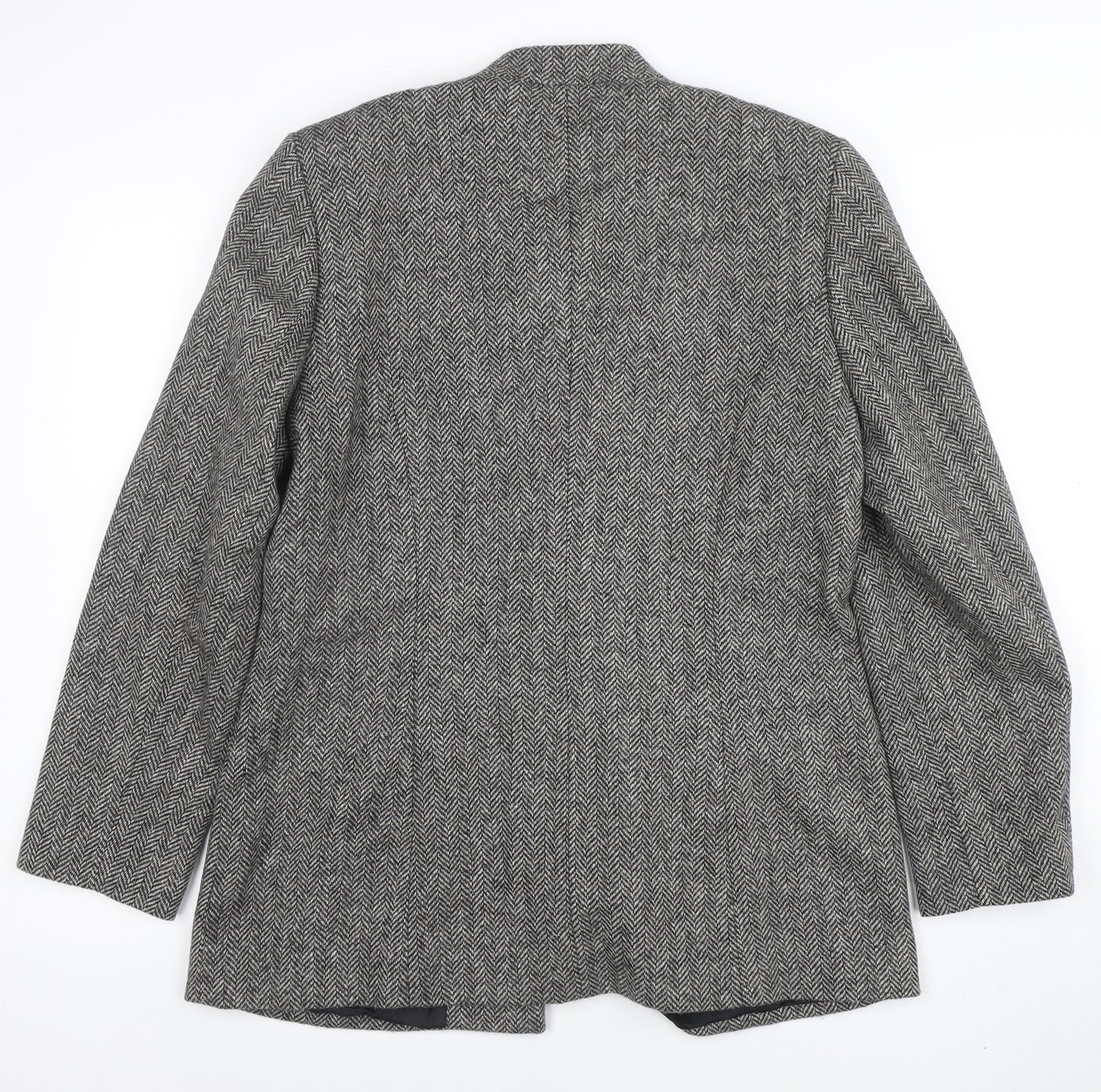 Cashmere by James Meade Women's Grey Wool Tweed Blazer Size 12