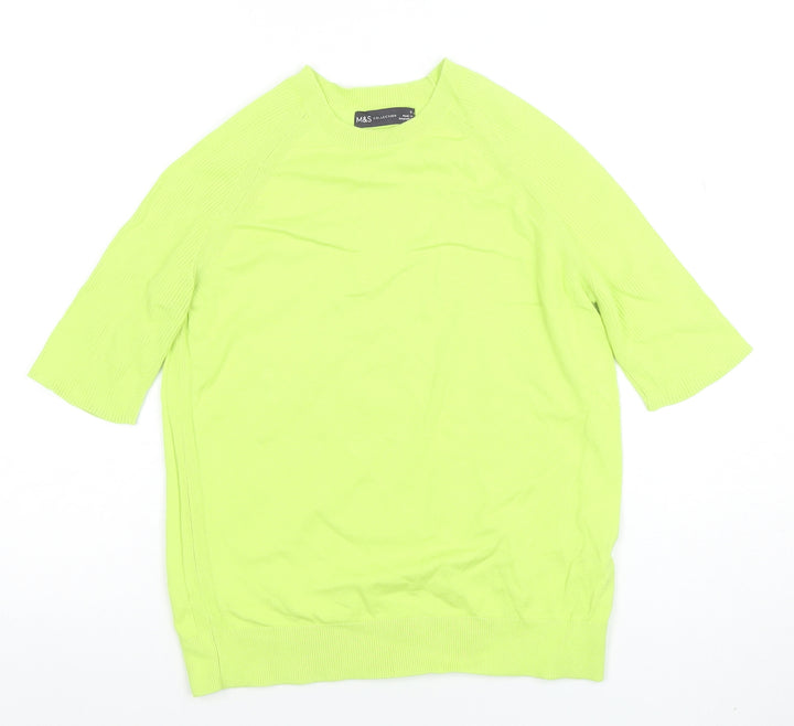 Marks and Spencer Women’s Green Short Sleeve Knit T-Shirt Size S