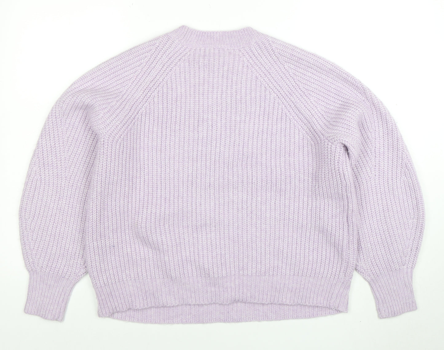 George Women’s Purple Chunky Knit Crew Neck Pullover Jumper Size M