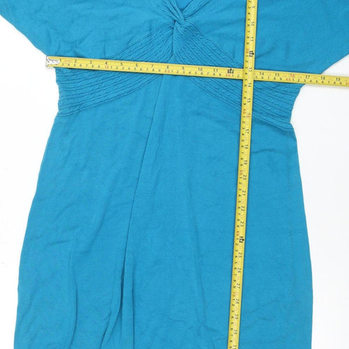 Monsoon Women's Blue Fit & Flare Knee Length Dress Size 14
