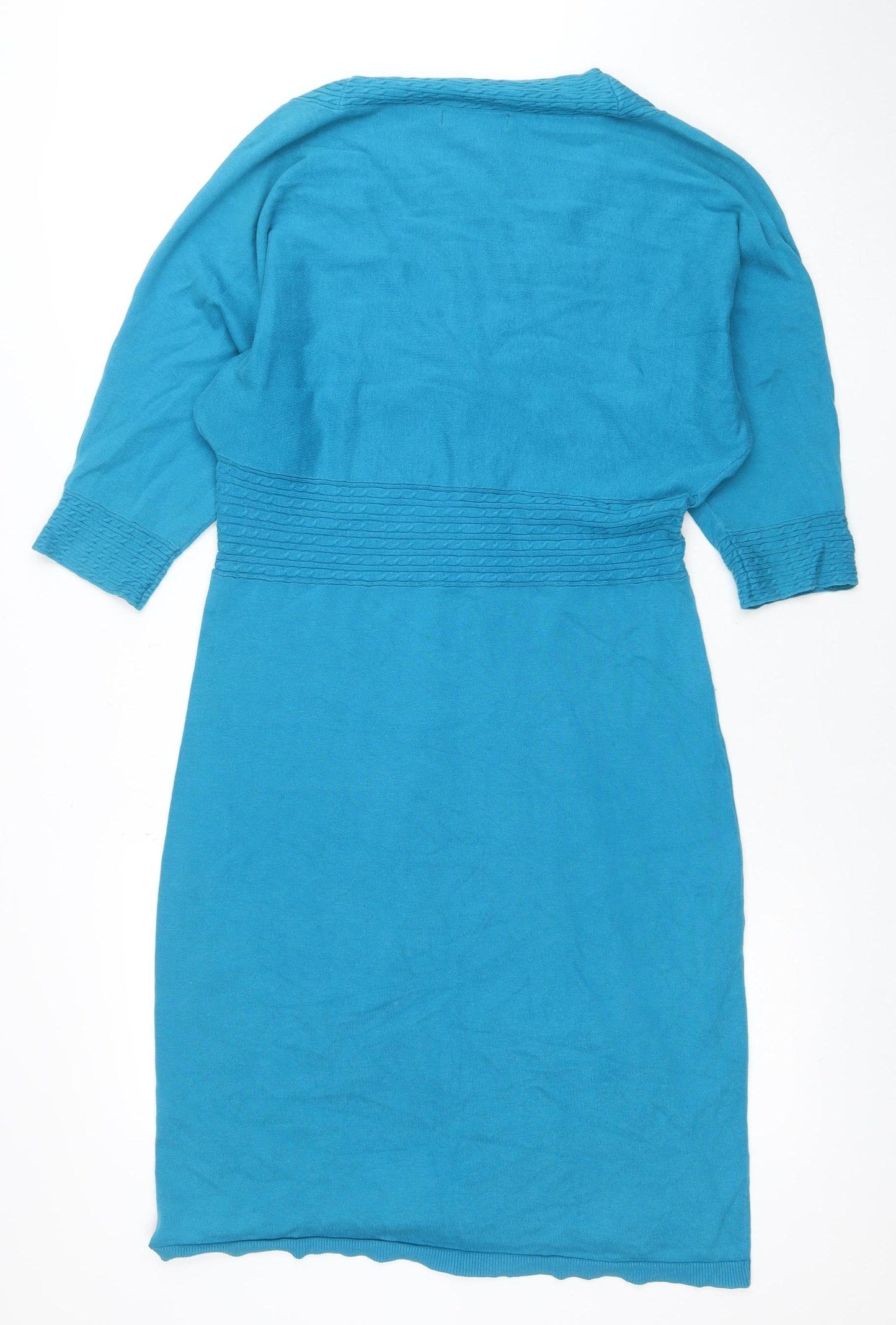 Monsoon Women's Blue Fit & Flare Knee Length Dress Size 14