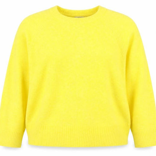 Tu Women's Yellow Crew Neck Knit Jumper Size 18 Relaxed Fit