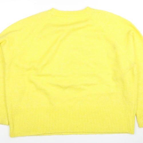 Tu Women's Yellow Crew Neck Knit Jumper Size 18 Relaxed Fit