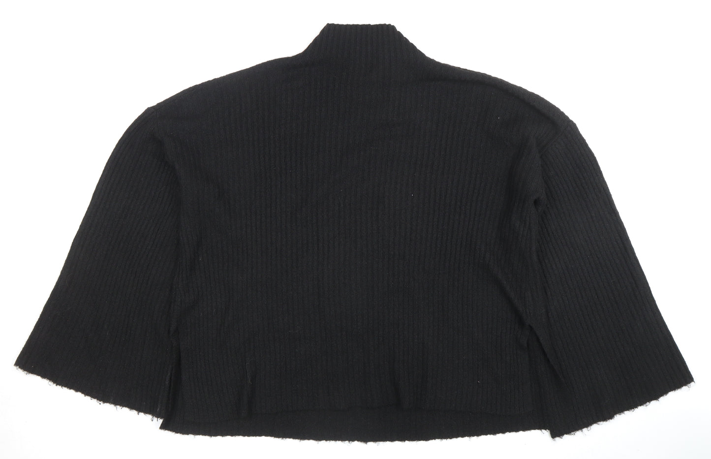 PrettyLittleThing Women’s Black Mock Neck Rib Knit Jumper L