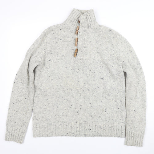 Banana Republic Men's Grey Wool Alpaca High Neck Pullover Jumper M