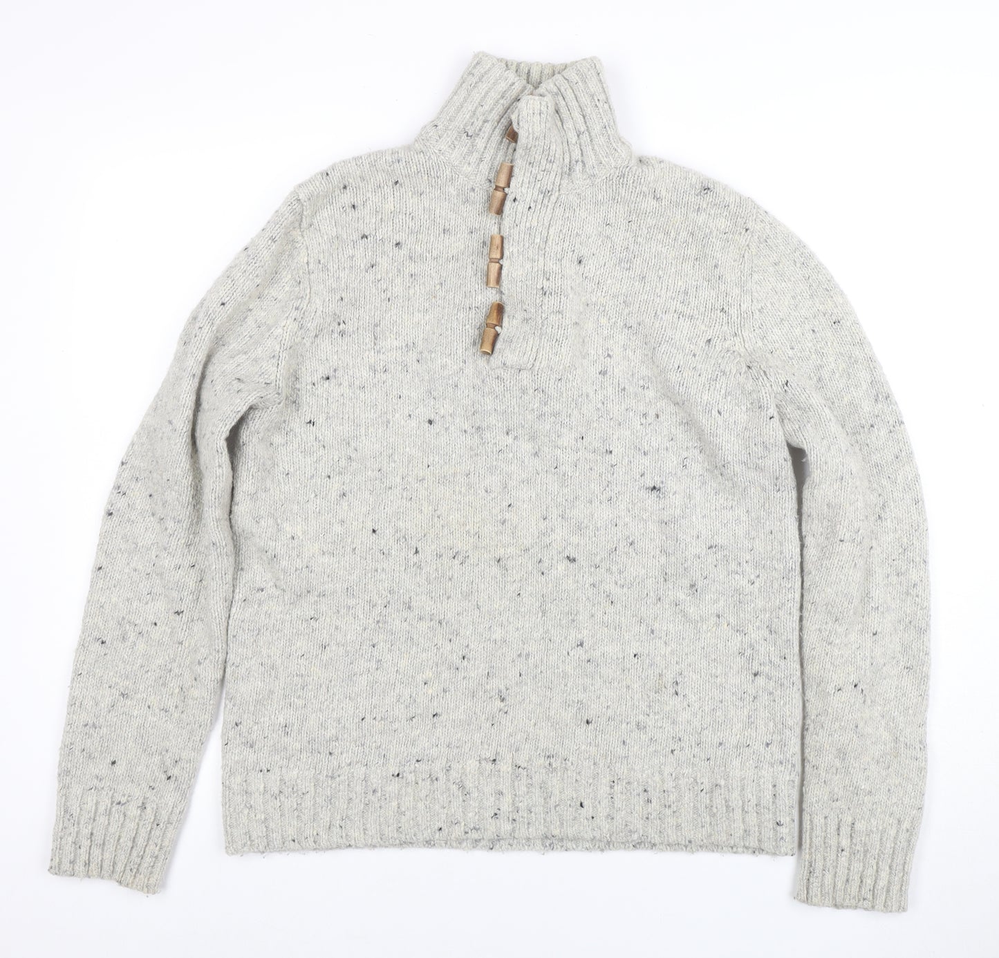 Banana Republic Men's Grey Wool Alpaca High Neck Pullover Jumper M