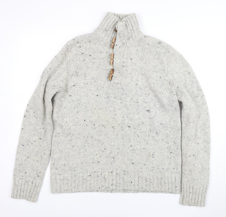Banana Republic Men's Grey Wool Alpaca High Neck Pullover Jumper M
